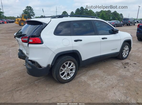 1C4PJLAB6GW284299 2016 JEEP CHEROKEE White Rear right