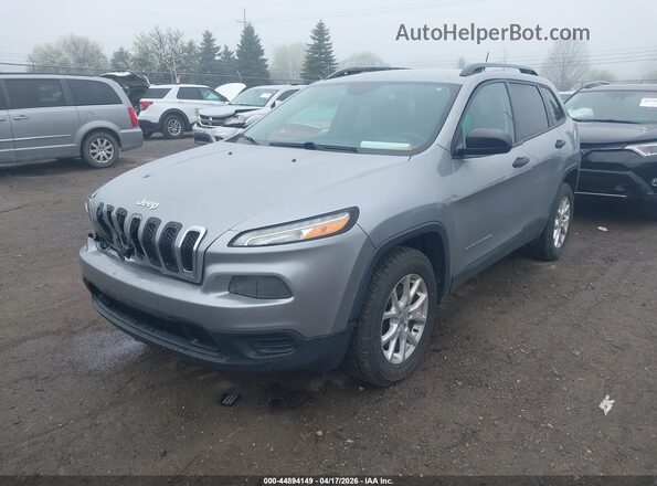 1C4PJMAS9GW265896 2016 JEEP CHEROKEE Silver Передня ліва чверть