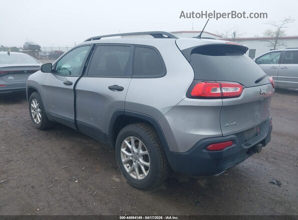 1C4PJMAS9GW265896 2016 JEEP CHEROKEE Silver Задня ліва чверть