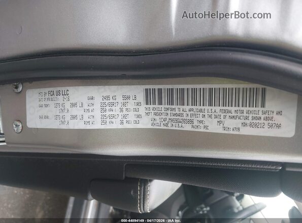 1C4PJMAS9GW265896 2016 JEEP CHEROKEE Silver Вид підкапотного простору