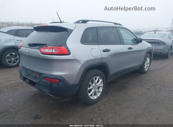 1C4PJMAS9GW265896 2016 JEEP CHEROKEE Silver Задня права чверть