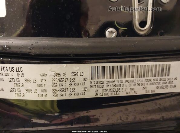 1C4PJMCB3LD512171 2020 JEEP CHEROKEE Black Engine compartment view