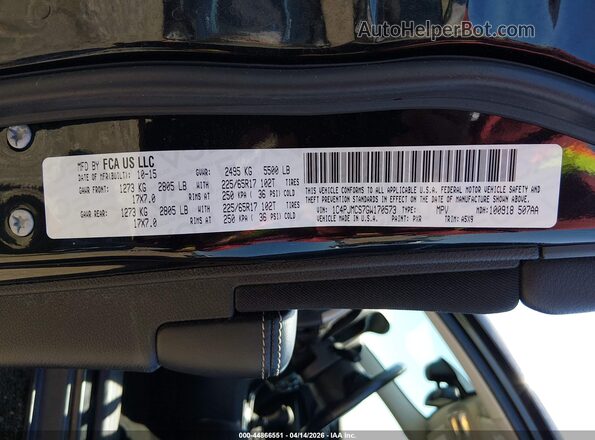 1C4PJMCS7GW170573 2016 JEEP CHEROKEE Black 