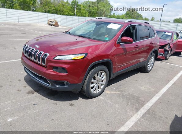 1C4PJMDB7HW520137 2017 JEEP CHEROKEE Red Առջևի ձախ երեք քառորդ տեսարան