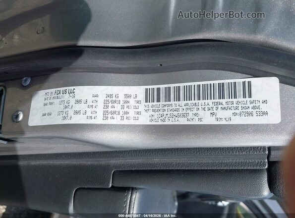 1C4PJMJS2HW503637 2017 JEEP CHEROKEE Silver Widok komory silnika