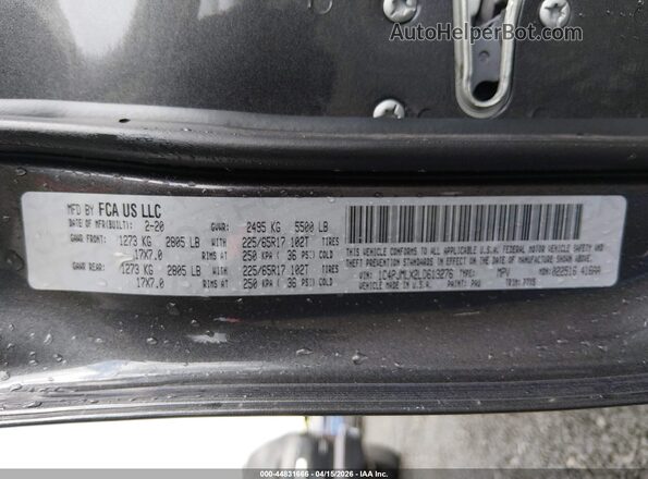 1C4PJMLX2LD613276 2020 JEEP CHEROKEE Серый Вид подкапотного пространства