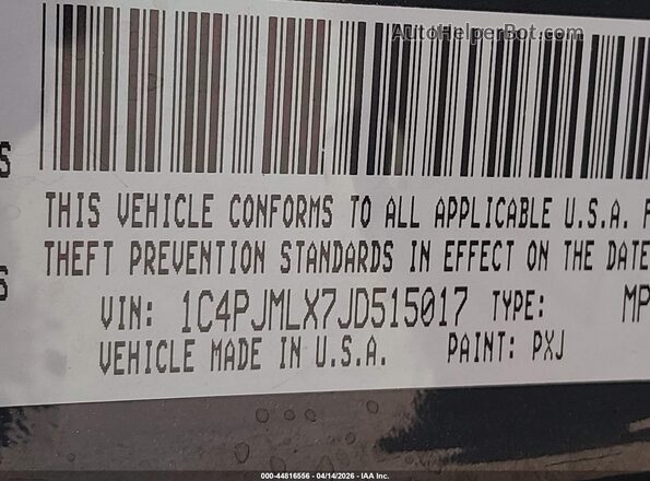1C4PJMLX7JD515017 2018 JEEP CHEROKEE Black 