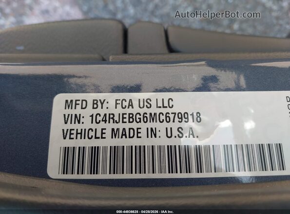 1C4RJEBG6MC679918 2021 JEEP GRAND CHEROKEE Синий Вид подкапотного пространства