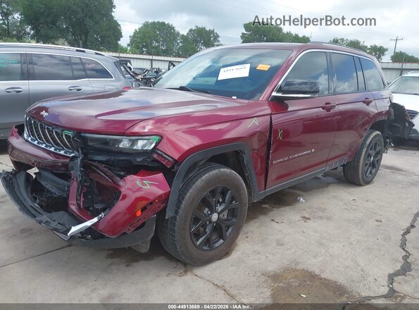 1C4RJGBG2PC539252 2023 JEEP GRAND CHEROKEE Maroon წინა მარცხენა ხედი სამი მეოთხედიდან