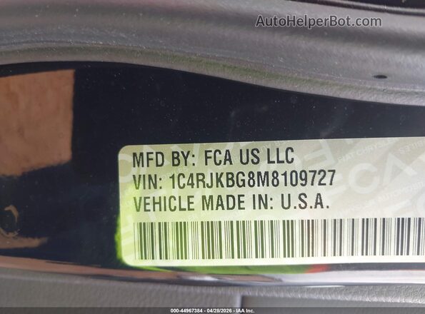 1C4RJKBG8M8109727 2021 JEEP GRAND CHEROKEE L Black Vista del compartimento del motor