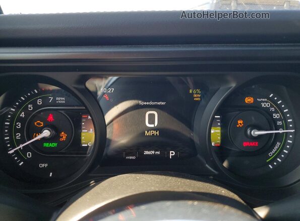 1C4RJXU6XRW143818 2024 JEEP WRANGLER Green Вид щитка приладів