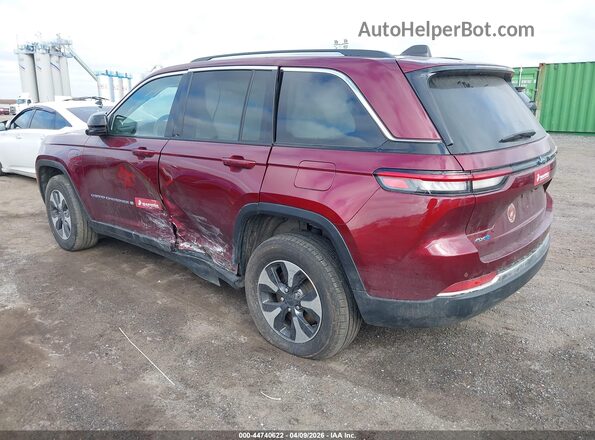 1C4RJYB65PC649015 2023 JEEP GRAND CHEROKEE 4XE Burgundy Задня ліва чверть