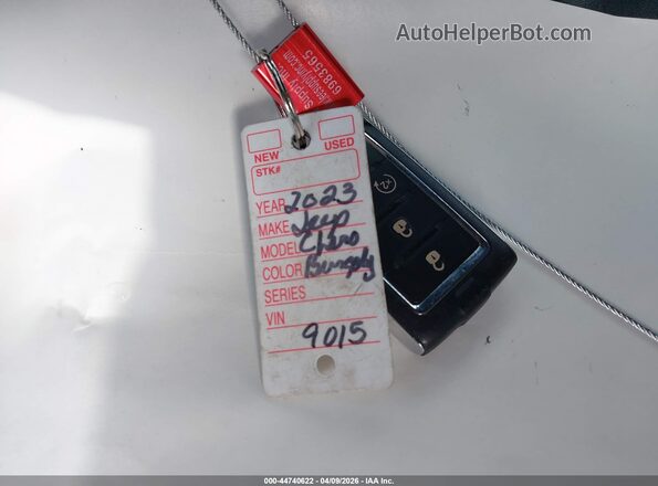 1C4RJYB65PC649015 2023 JEEP GRAND CHEROKEE 4XE Burgundy Вид панелі приладів