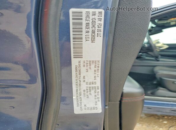 1C4SDHCT4MC693564 2021 DODGE DURANGO Blue VIN კოდის სტიკერის ხედი