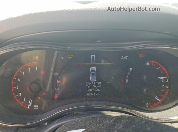 1C4SDJCT3LC287328 2020 DODGE DURANGO White Вид щитка приладів