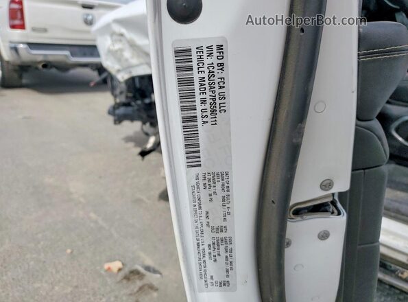 1C4SJSAP7PS560111 2023 JEEP WAGONEER White Vista de la etiqueta del VIN