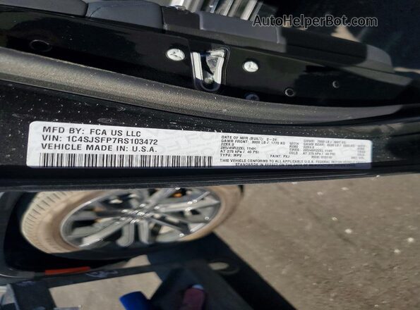 1C4SJSFP7RS103472 2024 JEEP GRAND Black VIN sticker view