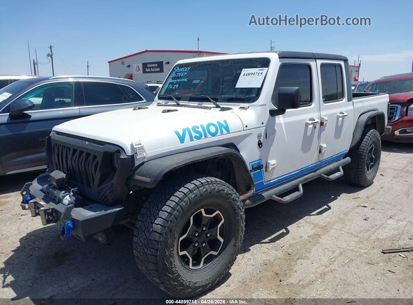1C6HJTAGXLL108505 2020 JEEP GLADIATOR Белый Передняя левая четверть