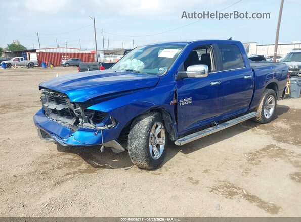 1C6RR6LT0JS127320 2018 RAM 1500 Blue Առջևի ձախ երեք քառորդ տեսարան