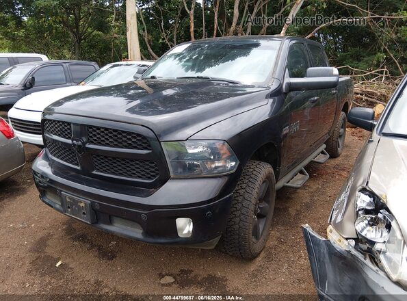 1C6RR7LT0JS248693 2018 RAM 1500 Black Առջևի ձախ երեք քառորդ տեսարան