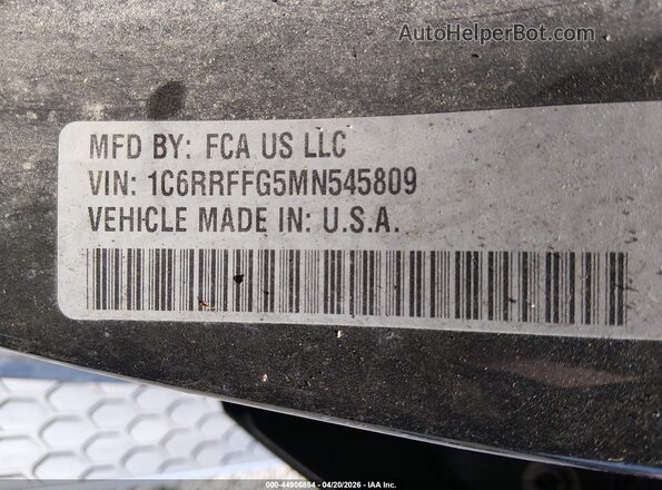 1C6RRFFG5MN545809 2021 RAM 1500 Black 