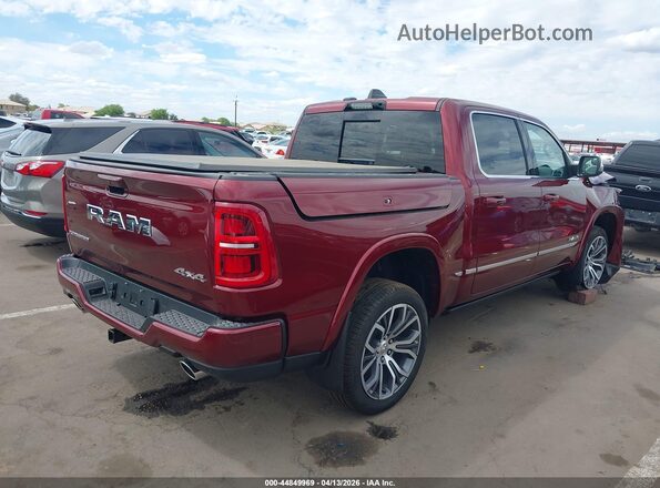1C6SRFKP2SN647931 2025 RAM 1500 Maroon Rear right