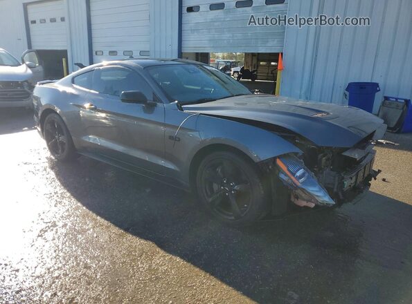 1FA6P8CF2M5137654 2021 FORD MUSTANG Gray Առջևի աջ