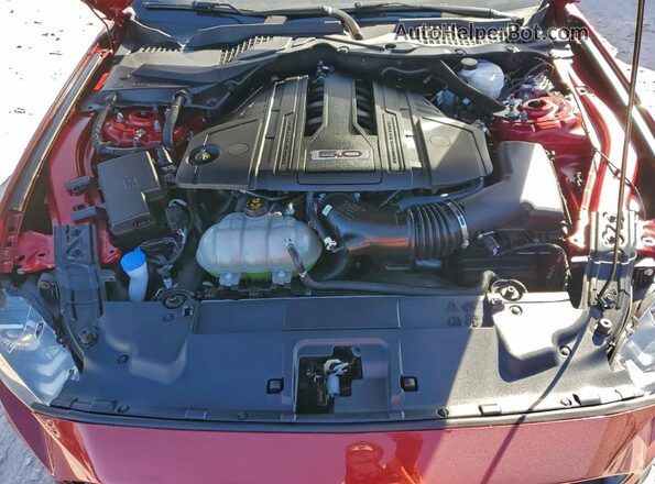 1FA6P8CF4M5154777 2021 FORD MUSTANG Red Widok wnętrza z tyłu