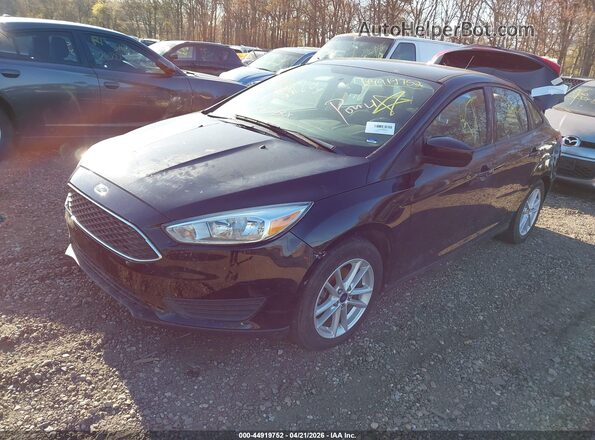 1FADP3F26JL301823 2018 FORD FOCUS Black Przód lewy