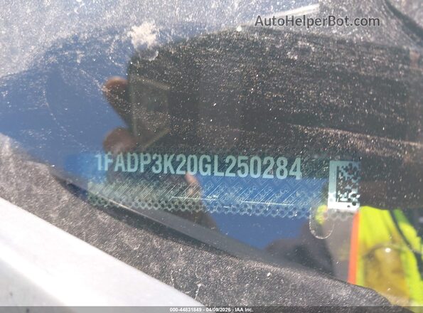 1FADP3K20GL250284 2016 FORD FOCUS Blue 
