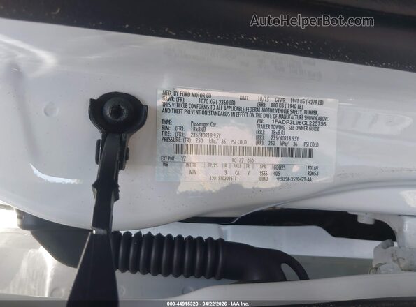 1FADP3L96GL225756 2016 FORD FOCUS ST White Вид підкапотного простору