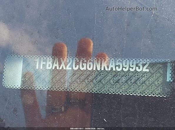 1FBAX2CG6NKA59932 2022 FORD PASSENGER Gray Вид підкапотного простору