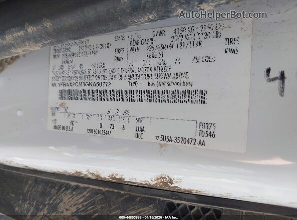 1FBAX2CM3GKA60772 2016 FORD TRANSIT-350 White Engine compartment view