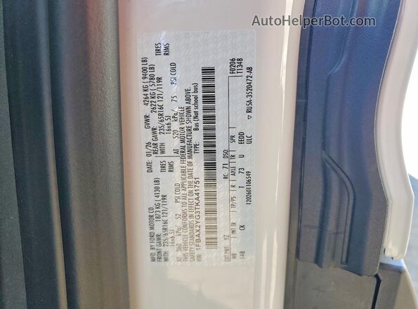 1FBAX2YG3TKA41751 2026 FORD TRANSIT Белый Вид наклейки с VIN-кодом