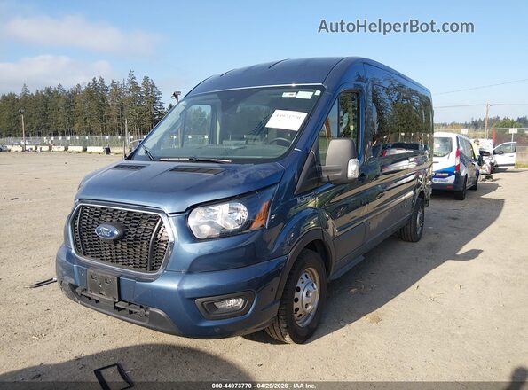 1FBAX9CG3RKB14111 2024 FORD PASSENGER Blue Առջևի ձախ երեք քառորդ տեսարան