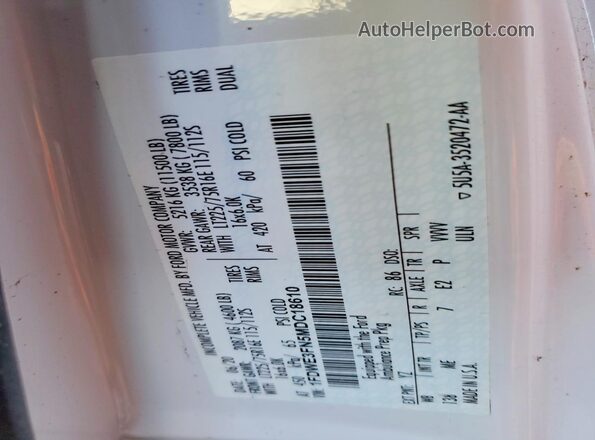 1FDWE3FN5MDC18610 2021 FORD ECONOLINE White Вид підкапотного простору
