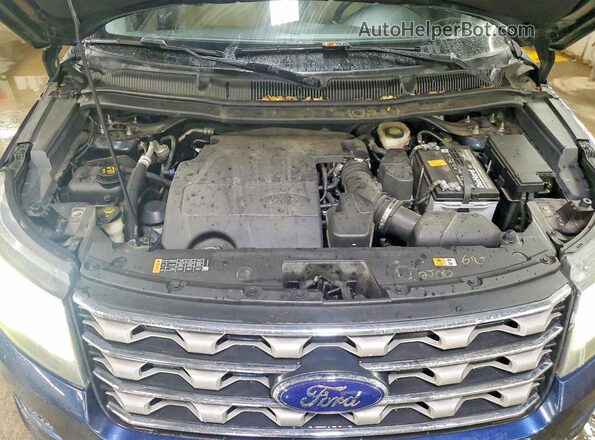 1FM5K7D80GGA86352 2016 FORD FORD EXPLORER Blue Vista interior trasera