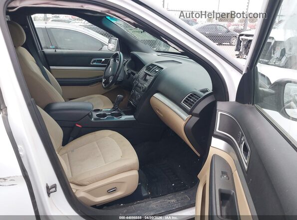 1FM5K7D80HGA33443 2017 FORD FORD EXPLORER White Widok wnętrza z przodu