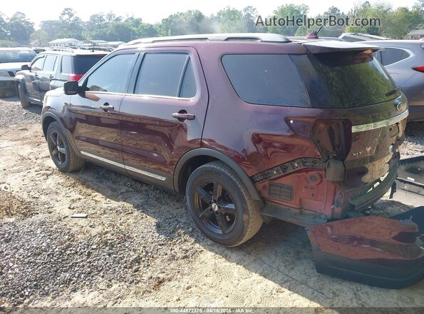 1FM5K7D85JGC31358 2018 FORD FORD EXPLORER Maroon Tył lewy