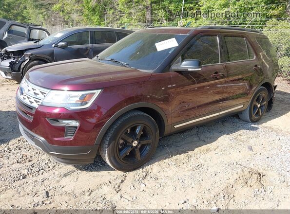 1FM5K7D85JGC31358 2018 FORD FORD EXPLORER Maroon Przód lewy