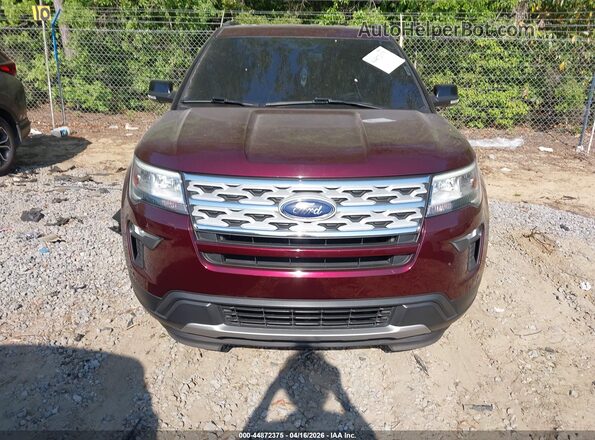 1FM5K7D85JGC31358 2018 FORD FORD EXPLORER Maroon Widok wnętrza z tyłu