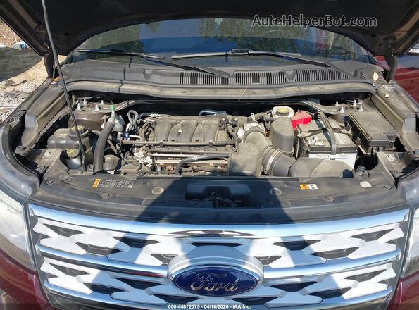 1FM5K7D85JGC31358 2018 FORD FORD EXPLORER Maroon Widok z tyłu