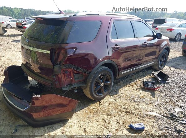 1FM5K7D85JGC31358 2018 FORD FORD EXPLORER Maroon Tył prawy