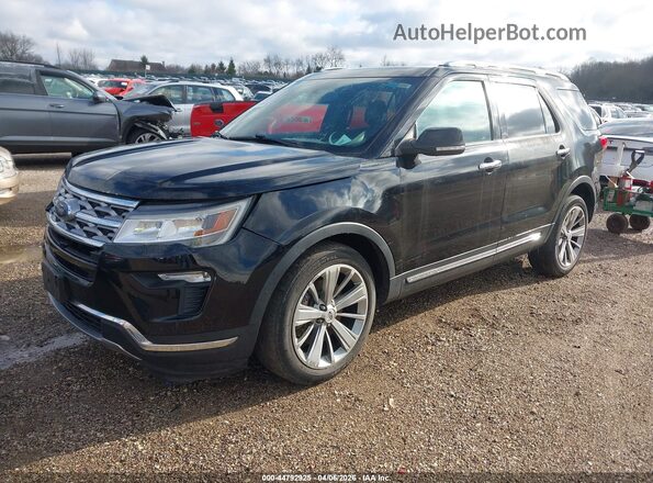 1FM5K7F82JGA89676 2018 FORD FORD EXPLORER Black Vista tres cuartos delantera izquierda