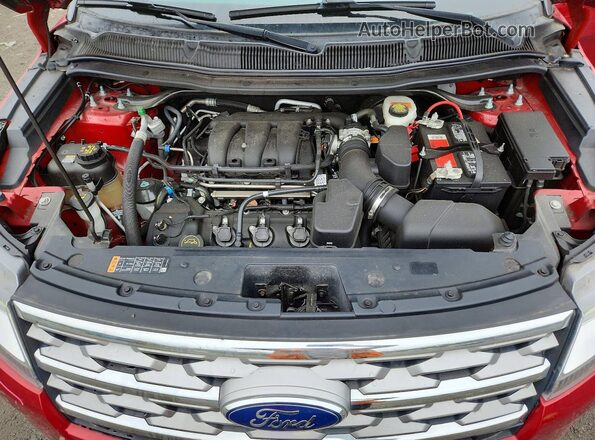 1FM5K7F86KGA97426 2019 FORD FORD EXPLORER Red Engine compartment view