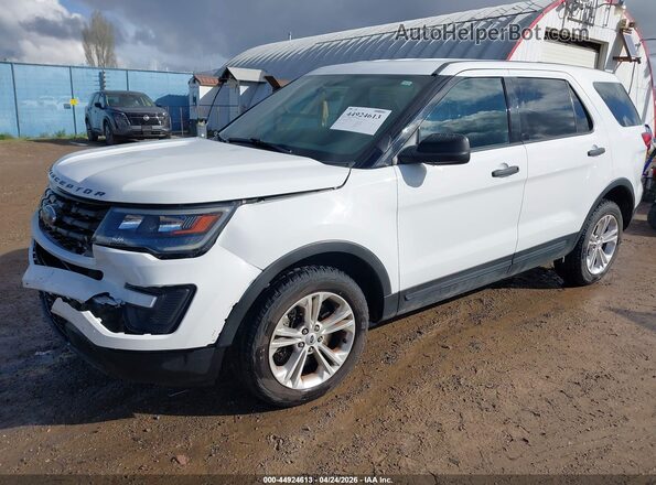 1FM5K8AT2KGA16990 2019 FORD POLICE INTERCEPTOR White Vista tres cuartos delantera izquierda