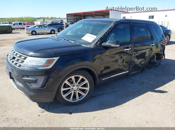 1FM5K8F81HGC69988 2017 FORD FORD EXPLORER Black წინა მარცხენა ხედი სამი მეოთხედიდან