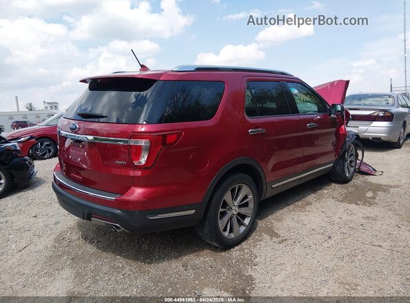 1FM5K8F82JGA82992 2018 FORD FORD EXPLORER Red Tył prawy