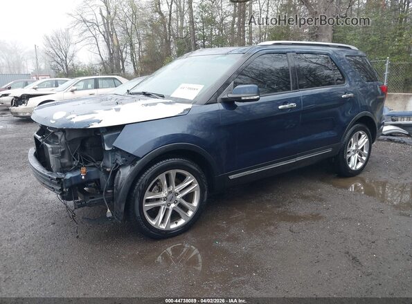 1FM5K8F87GGC55348 2016 FORD FORD EXPLORER Blue Front left