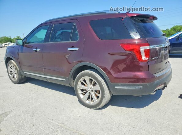 1FM5K8FH2KGA92276 2019 FORD FORD EXPLORER Burgundy Tył lewy
